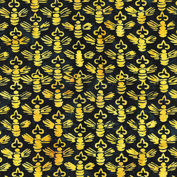Beehive Buzz – Queen Bee | Black | Batik Cotton