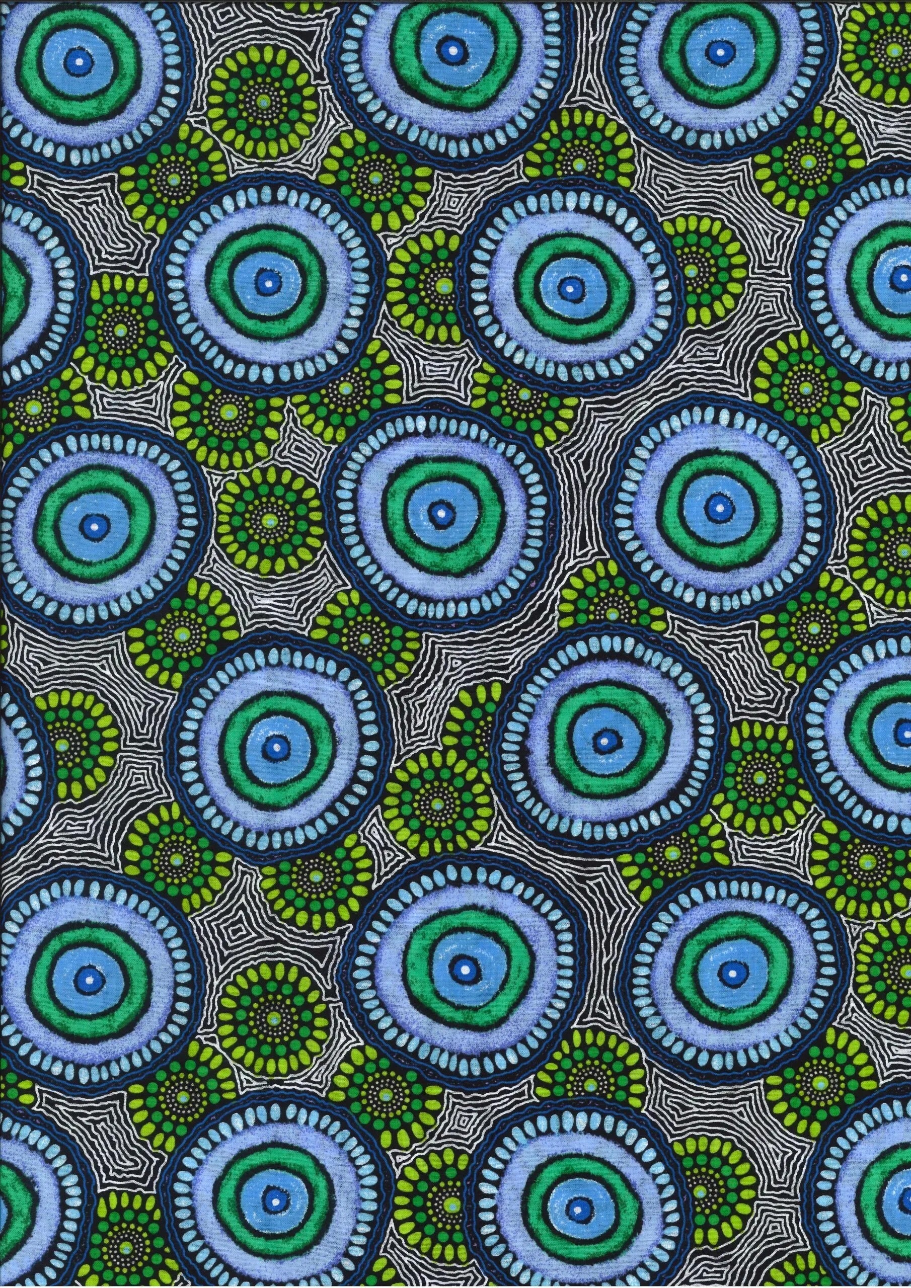 M & S Textiles Australia – Kwatye Soakage | Sky Blue | Roseanne Ellis | Cotton Quilting Fabric