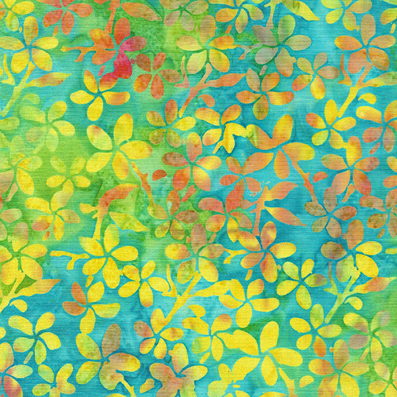 Tropicana Twist – Plumeria | Mystic | Batik Cotton