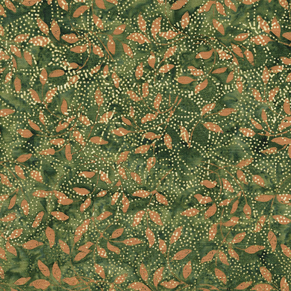 Coco Cabana – Dot Hibiscus | Eucalyptus | Batik Cotton