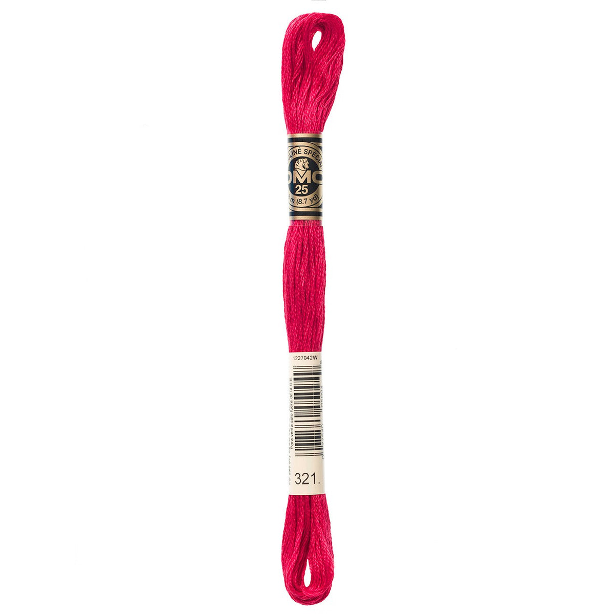 DMC Six Strand Cotton Embroidery Floss – 321 Christmas Red | 8.7yd