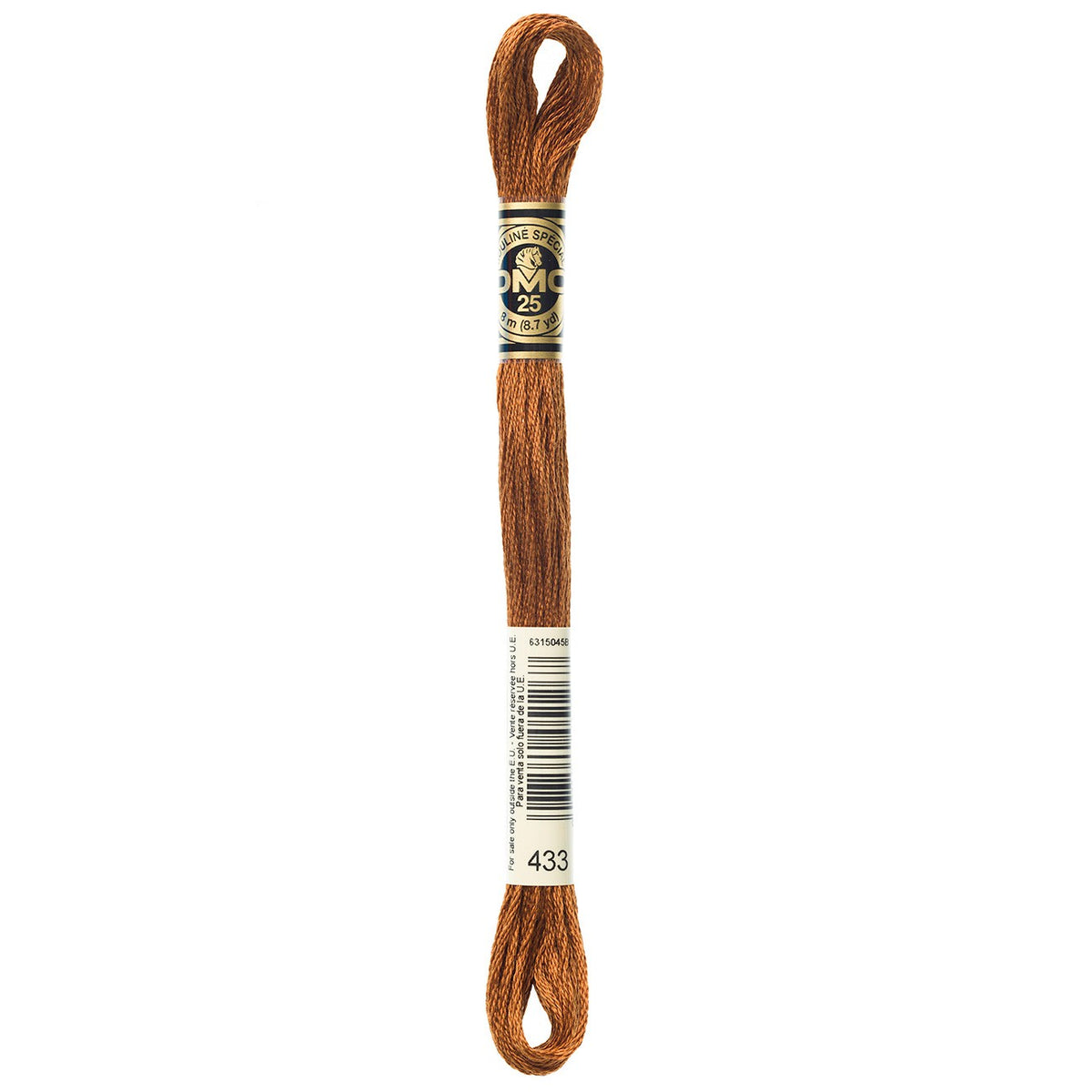 DMC Six Strand Cotton Embroidery Floss – 433 Medium Brown | 8.7yd
