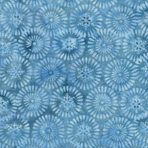 Nordic – Snowflake Burst | Shark | Batik Cotton