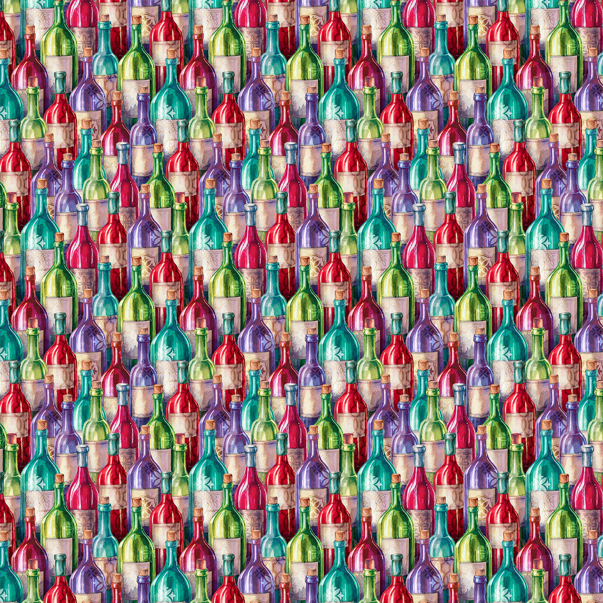 Wine O'Clock – Bottled Up Color | Multi | Courtney Morgenstern | Cotton Quilting Fabric