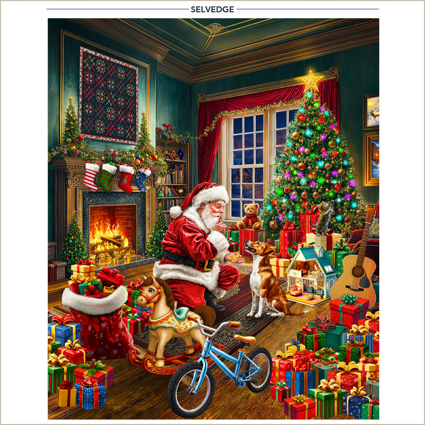 Winter Wonder Christmas Morning panel Multi by Whistler Studios for Windham Fabrics