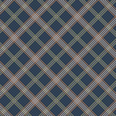 Lewis & Irene – Loch Lewis blue check | Cotton Quilting Fabric