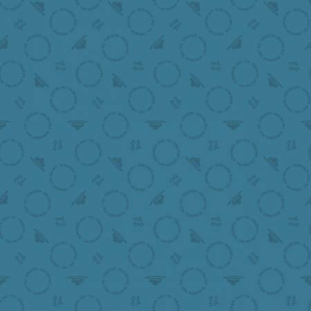 Only You – Text Toss Cadet | Cotton Quilting Fabric
