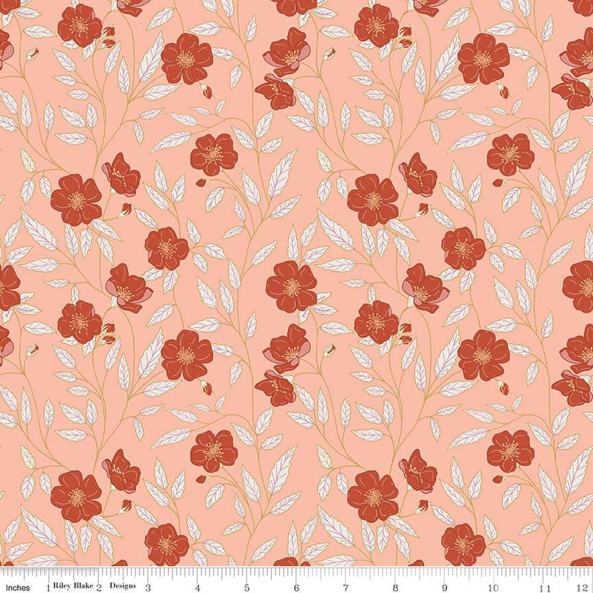 Garden Dreams Main Peaches n Cream | Cotton Quilting Fabric