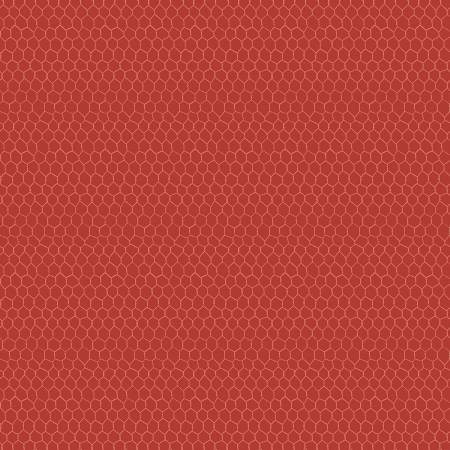Timeless Treasures – Watercolor Chicken Coop Wire | Red | Cotton Quilting Fabric