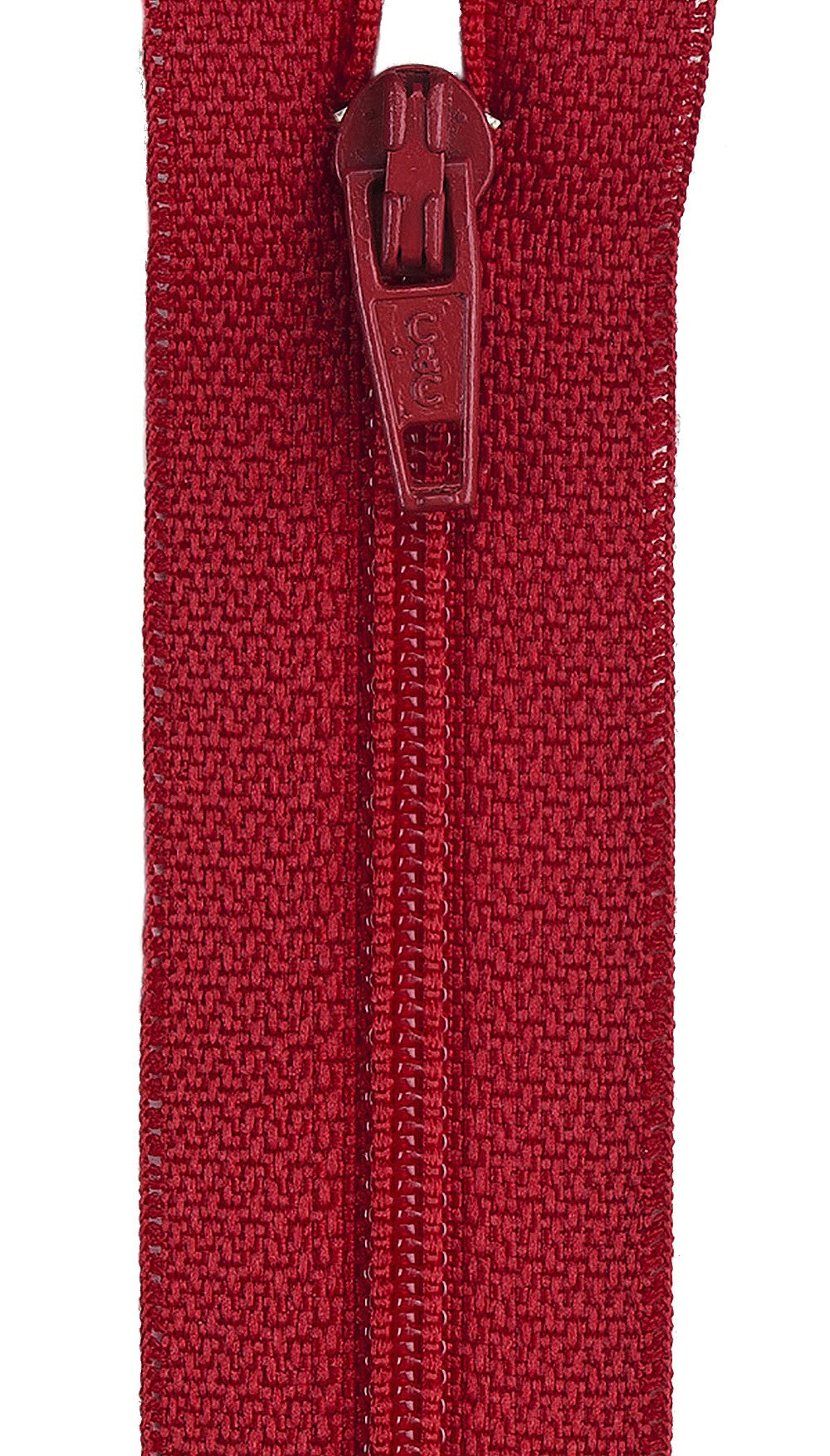 Lightweight Polyester Coil 1-Way Separating Zipper 10in Red