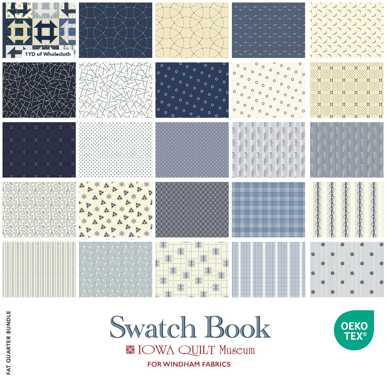 Swatch Book – all 25 prints, one fat quarter of each