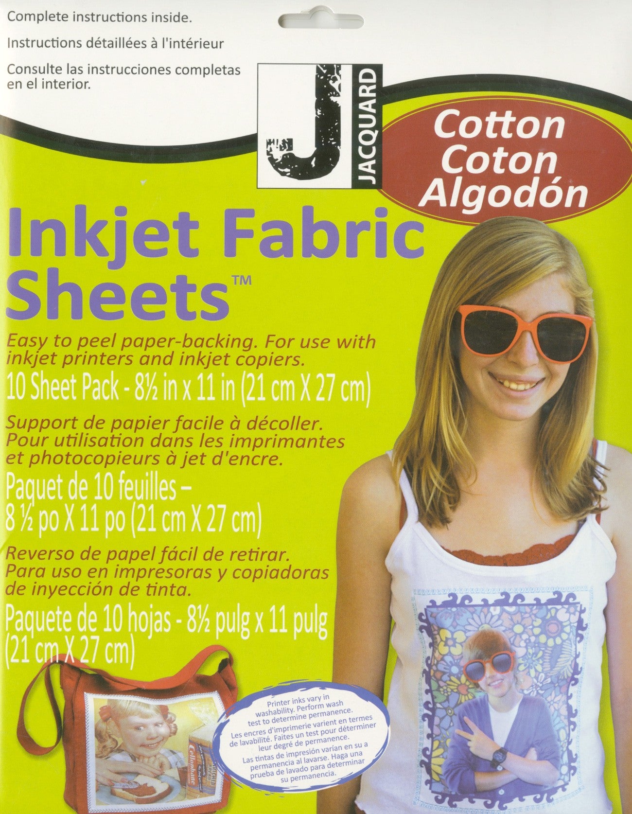 Jacquard Inkjet Cotton 8 1/2in x 11in 10ct