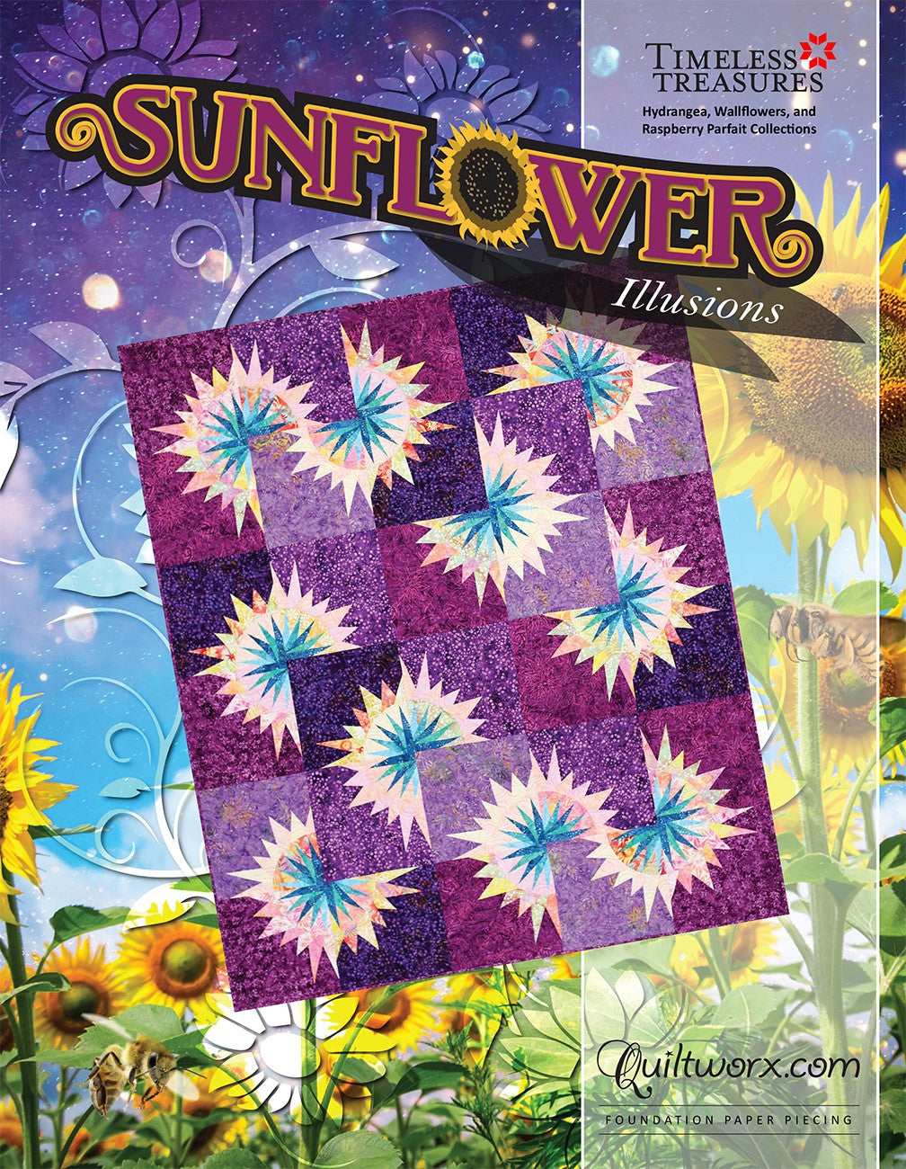 Sunflower Illusions quilt by Quiltworx - Judy Niemeyer Quilting