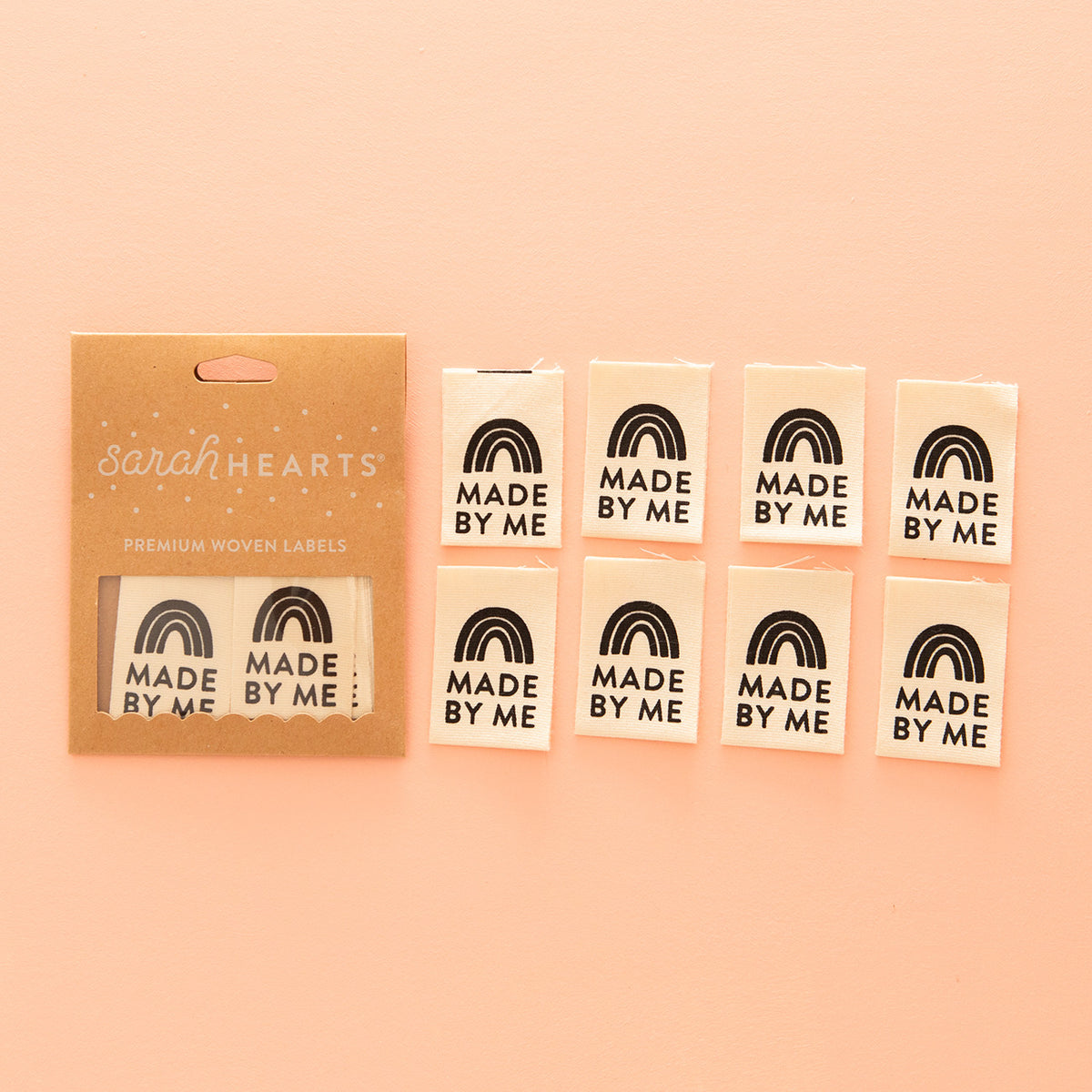 Sarah Hearts – Made by Me Organic Cotton Labels | 8 Pack