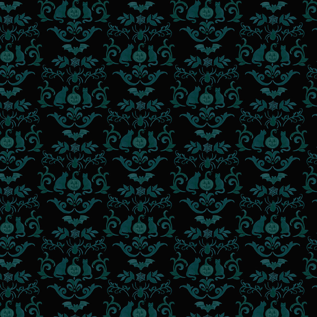Emerald Hollow – Damask | Black | Sue Zipkin | Cotton Quilting Fabric