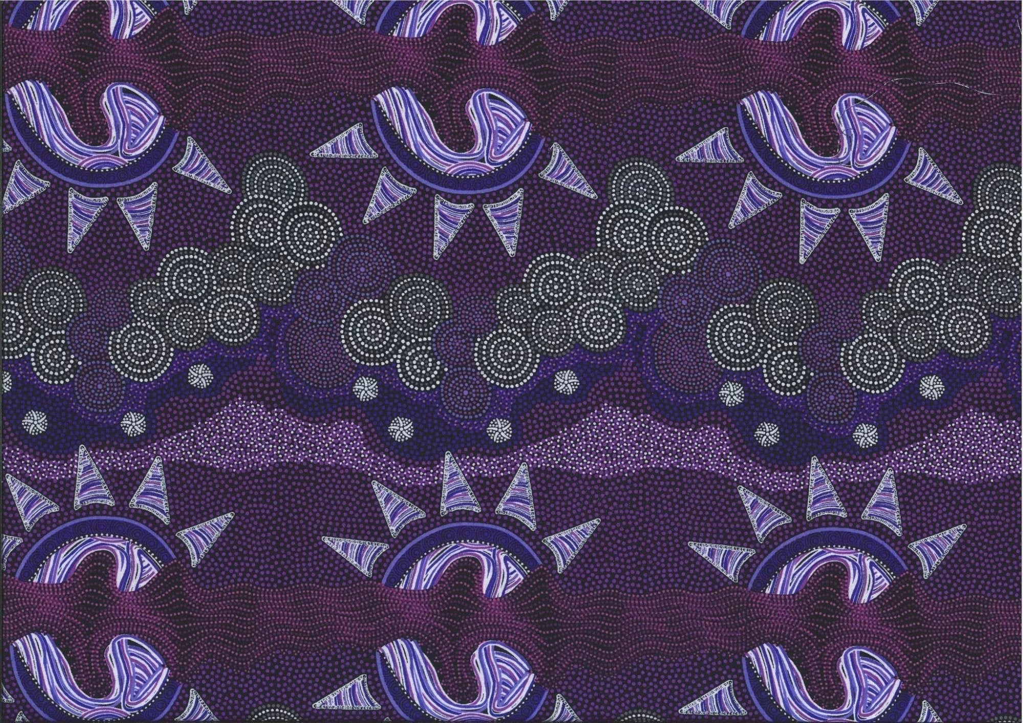 M & S Textiles Australia – Sunset Night Dreaming | Purple | Heather Kennedy | Cotton Quilting Fabric