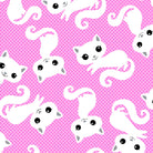 Comfy Flannel Prints – Pink Posing Cats | Cotton Flannel