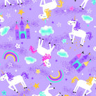 Comfy Flannel Prints – Purple Unicorns & Rainbows | Cotton Flannel