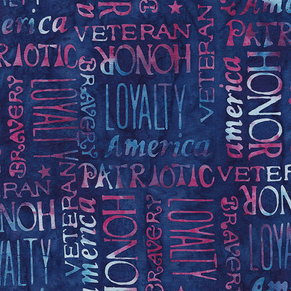 Freedom 2 – Americana | Royal Blue | Batik Cotton