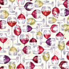 Wine O'Clock – Toast and Twirl | White | Courtney Morgenstern | Cotton Quilting Fabric