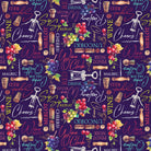 Wine O'Clock – Wine Lovers Unite | Purple | Courtney Morgenstern | Cotton Quilting Fabric