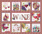 Wine O'Clock – 36in Panel | Multi | Courtney Morgenstern | Cotton Quilting Fabric