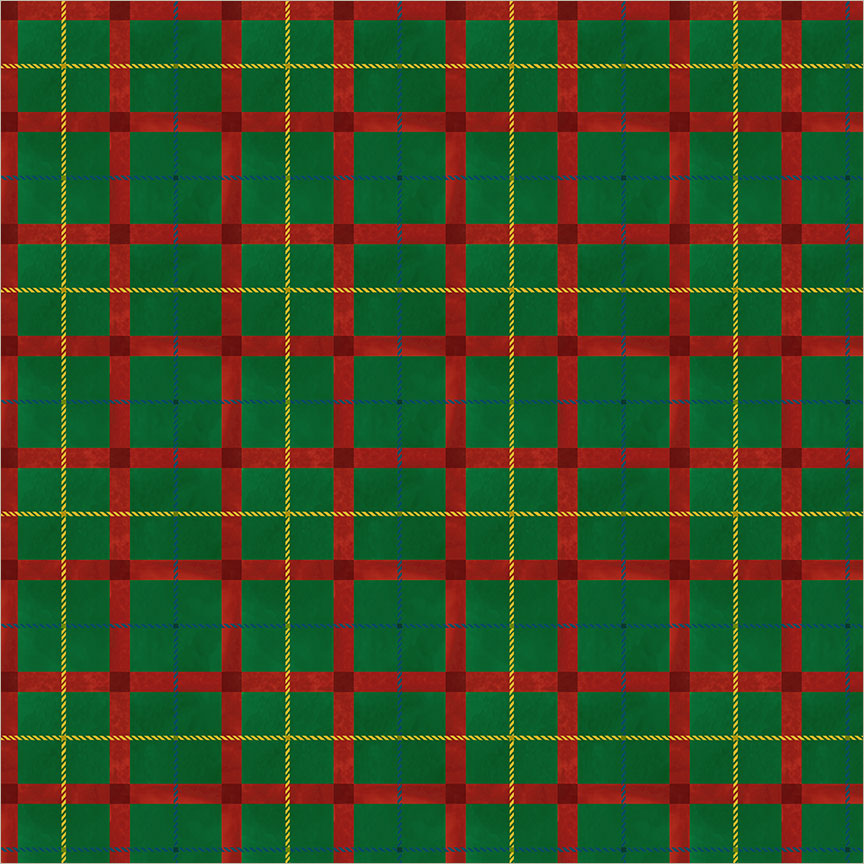 Winter Wonder Festive Plaid Green cotton quilting fabric by Whistler Studios for Windham Fabrics