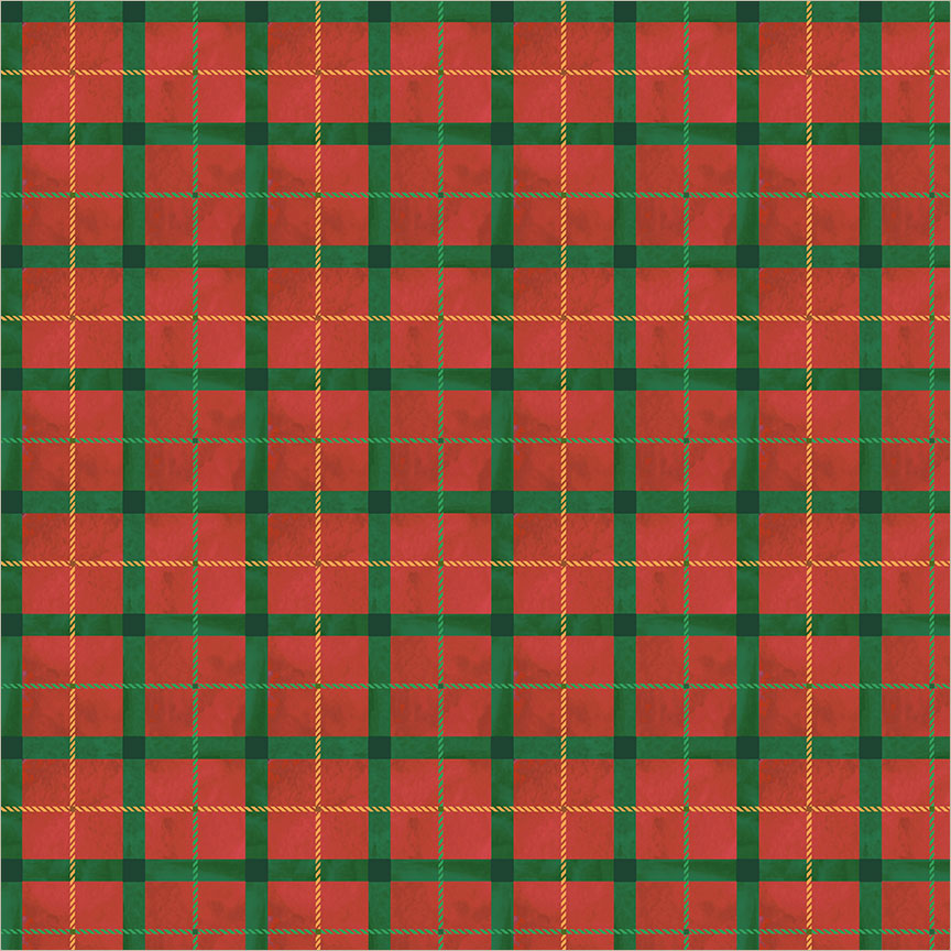 Winter Wonder Festive Plaid Red cotton quilting fabric by Whistler Studios for Windham Fabrics
