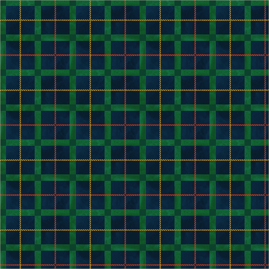 Winter Wonder Festive Plaid Navy cotton quilting fabric by Whistler Studios for Windham Fabrics