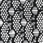 Beehive Buzz – Bee Honeycomb | Black White | Batik Cotton