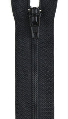 Lightweight Polyester Coil 1-Way Separating Zipper 7in Black