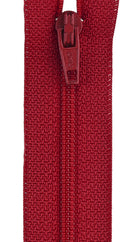 Lightweight Polyester Coil 1-Way Separating Zipper 10in Red