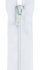 Lightweight Polyester Coil 1-Way Separating Zipper 10in White