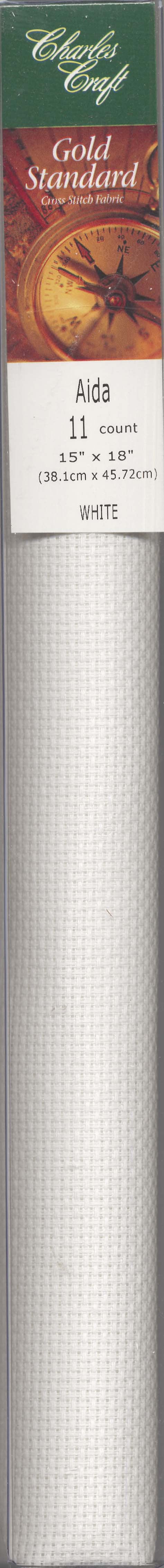Charles Craft – Aida Cloth 14ct | 15" x 18" | White