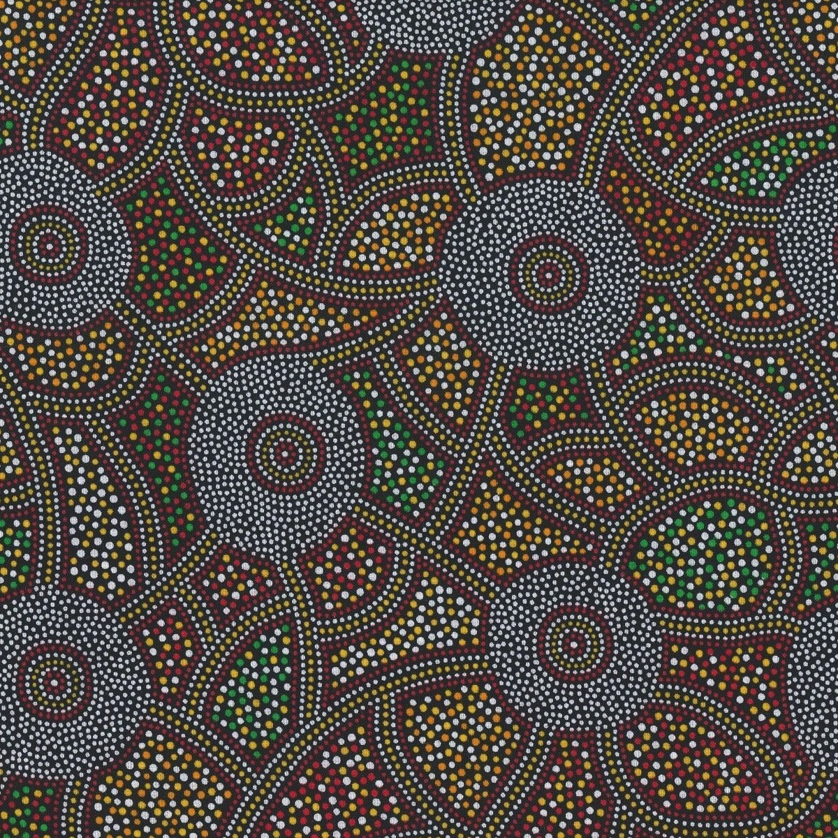 M & S Textiles Australia – Kangaroo Dreaming | Orange | Roseanne Morton | Cotton Quilting Fabric