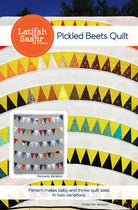 Pickled Beets quilt pattern by Latifah Saafir Studios, pickle dish arcs in yellow and red
