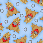 Comfy Flannel Prints – Blue Sitting Horse | Cotton Flannel