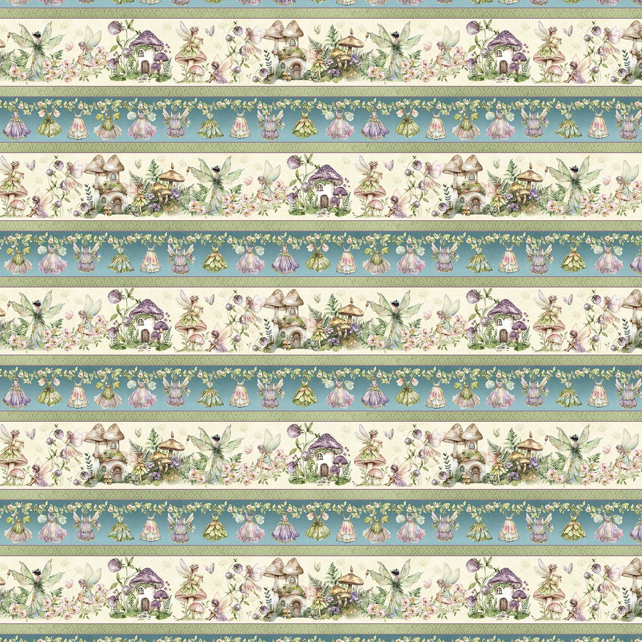 Fairy Boutique – Repeating Stripe | Multi | Cotton Quilting Fabric