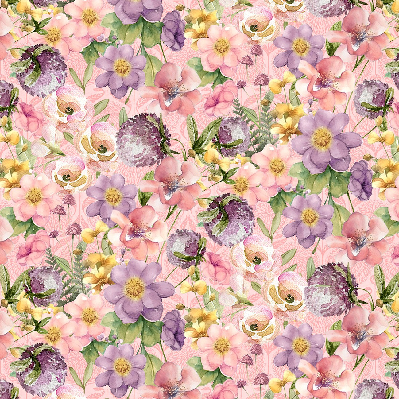 Fairy Boutique – Packed Floral | Pink | Cotton Quilting Fabric