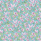 Fairy Boutique – Flowers & Butterflies | Teal/Purple | Cotton Quilting Fabric