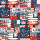 Stripes & Stars – Sampler | Indigo | White Owl Textiles | 108" Wide Back