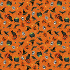 Emerald Hollow – Halloween Toss | Orange | Sue Zipkin | Cotton Quilting Fabric