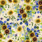 Sunflower Song – Bouquets | Light Caramel | Sue Zipkin | Cotton Quilting Fabric