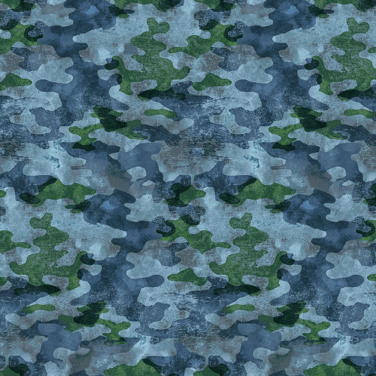 Great Outdoors Flannel – Camo | Blue | Dan DiPaolo | Cotton Flannel