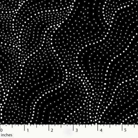 M & S Textiles Australia – Land of Utopia | Black | Anna Pitjara | Cotton Quilting Fabric